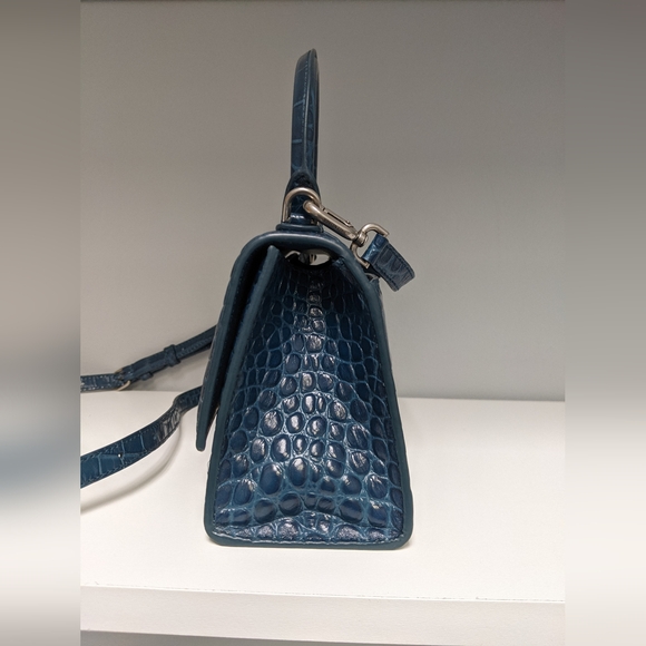 Balenciaga Hourglass Mini Handbag Crocodile Embossed Bag "LIVE SHOW TODAY" - Picture 3 of 15